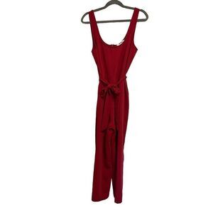 BB Dakota Red Belted Jumpsuit Size 10